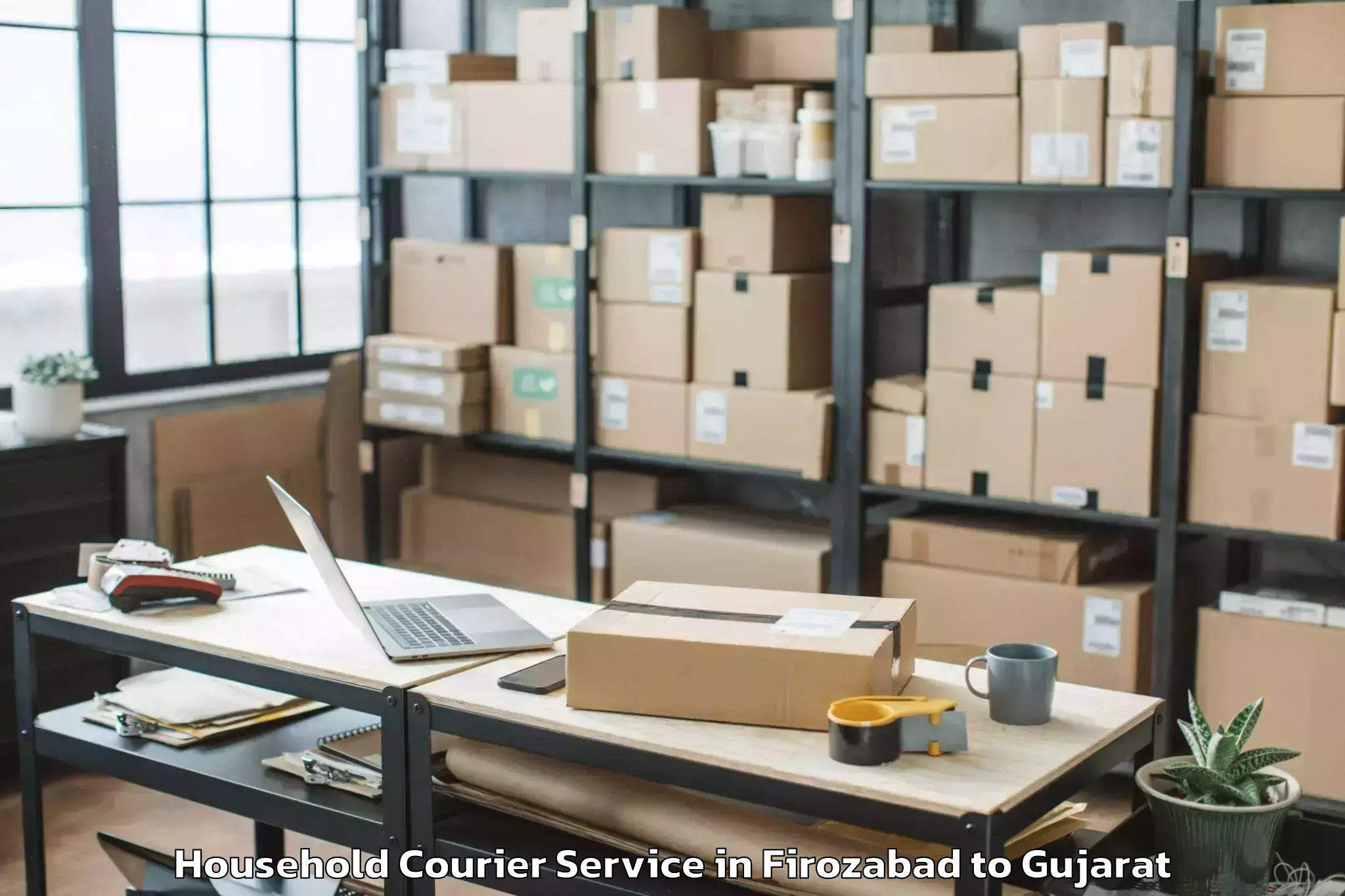 Professional Firozabad to Dungra Household Courier